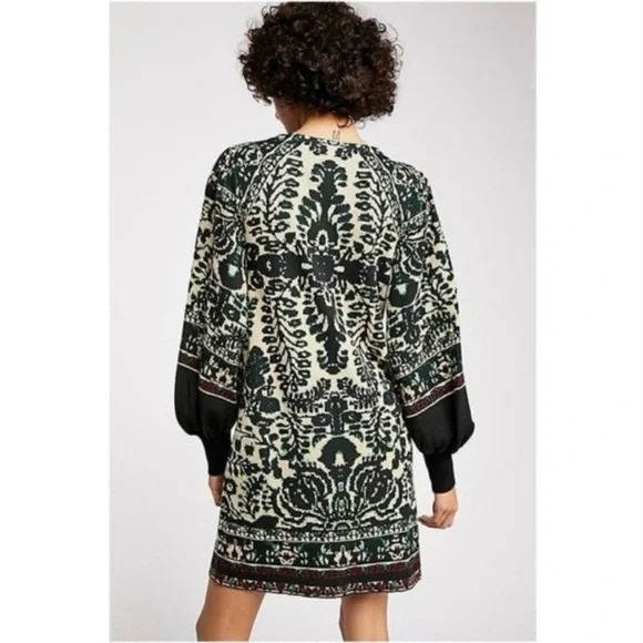 Free People Music And Lyrics Bishop Sleeve Mini Sweater Dress Size XS - Picture 3 of 11